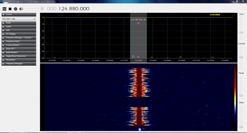 SDR Sharp on 124.880